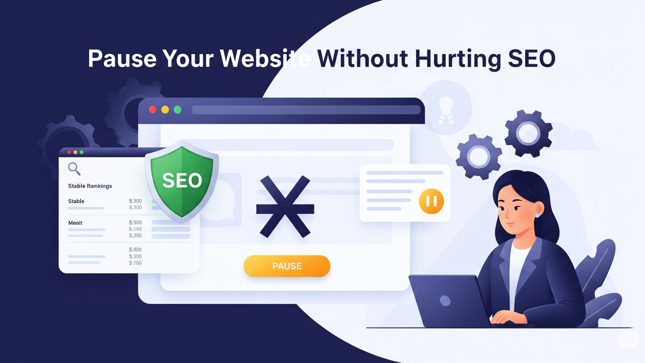 Pause a website temporarily without hurting your rankings! Find out the secrets to a smooth SEO comeback.