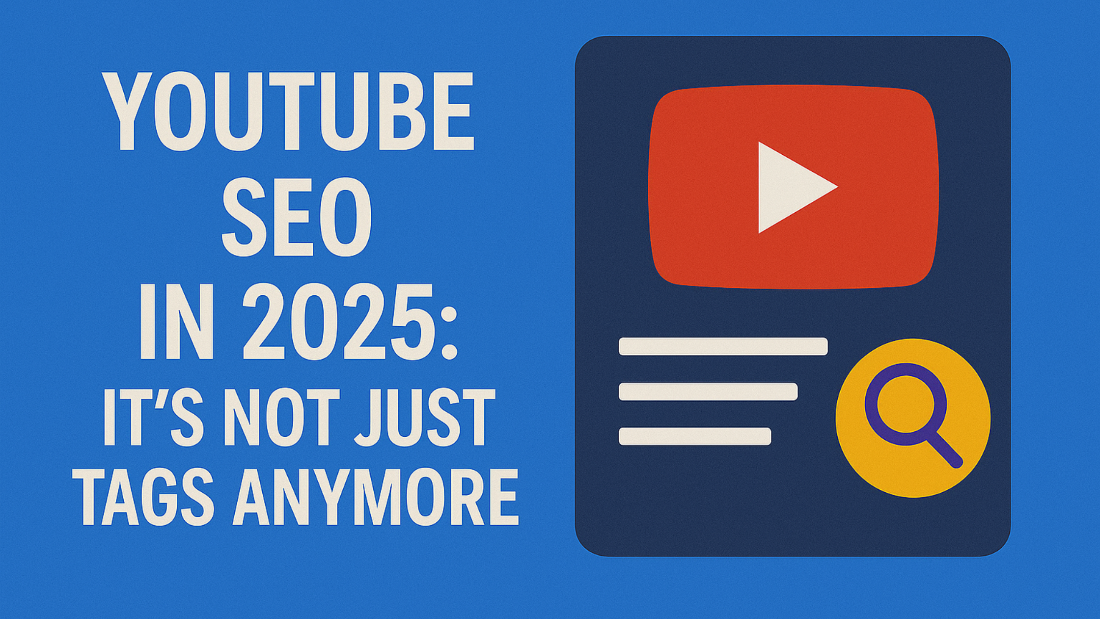 YouTube SEO in 2025: It’s Not Just Tags Anymore