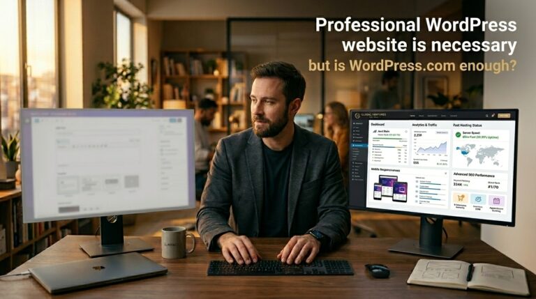 Professional WordPress website is necessary but is WordPress.com enough?
