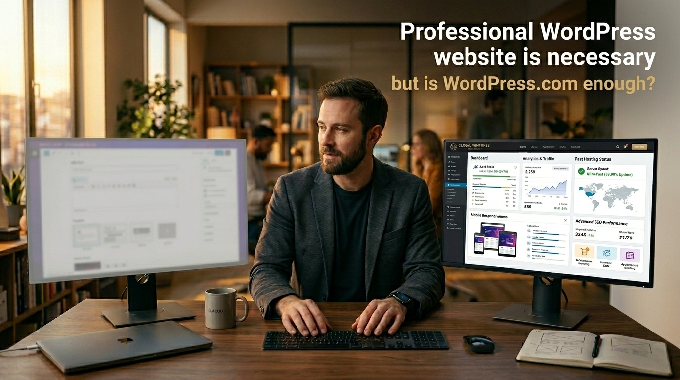 Professional WordPress website is necessary but is WordPress.com enough?