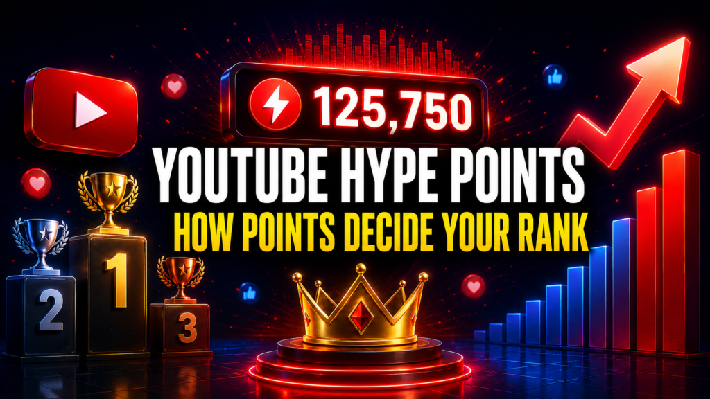 YouTube Hype Points: How Points Decide Your Rank