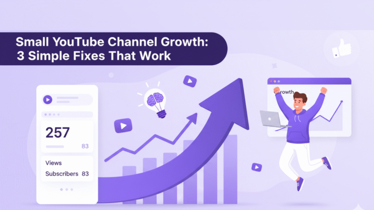 Small YouTube Channel Growth: 3 Simple Fixes That Work