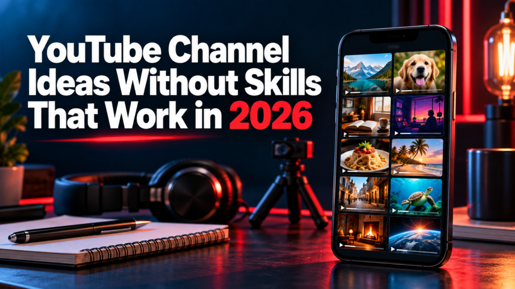 YouTube Channel Ideas Without Skills That Work in 2026